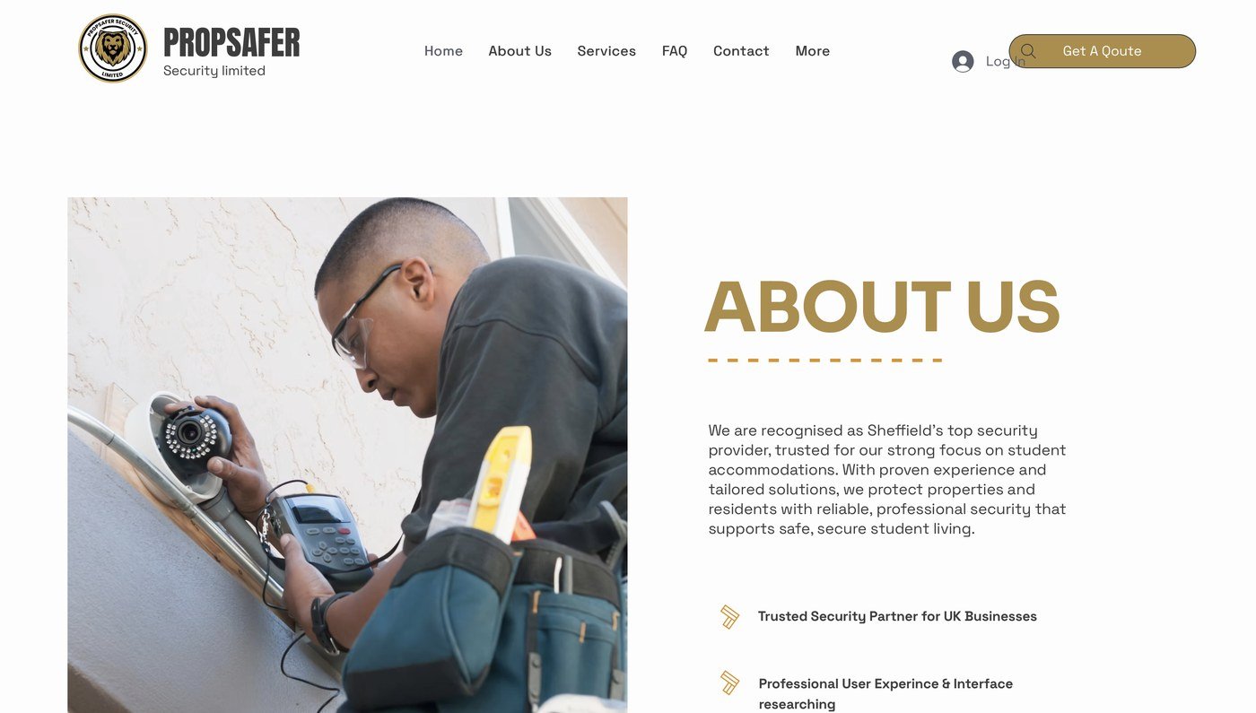 Propsafer About Us page