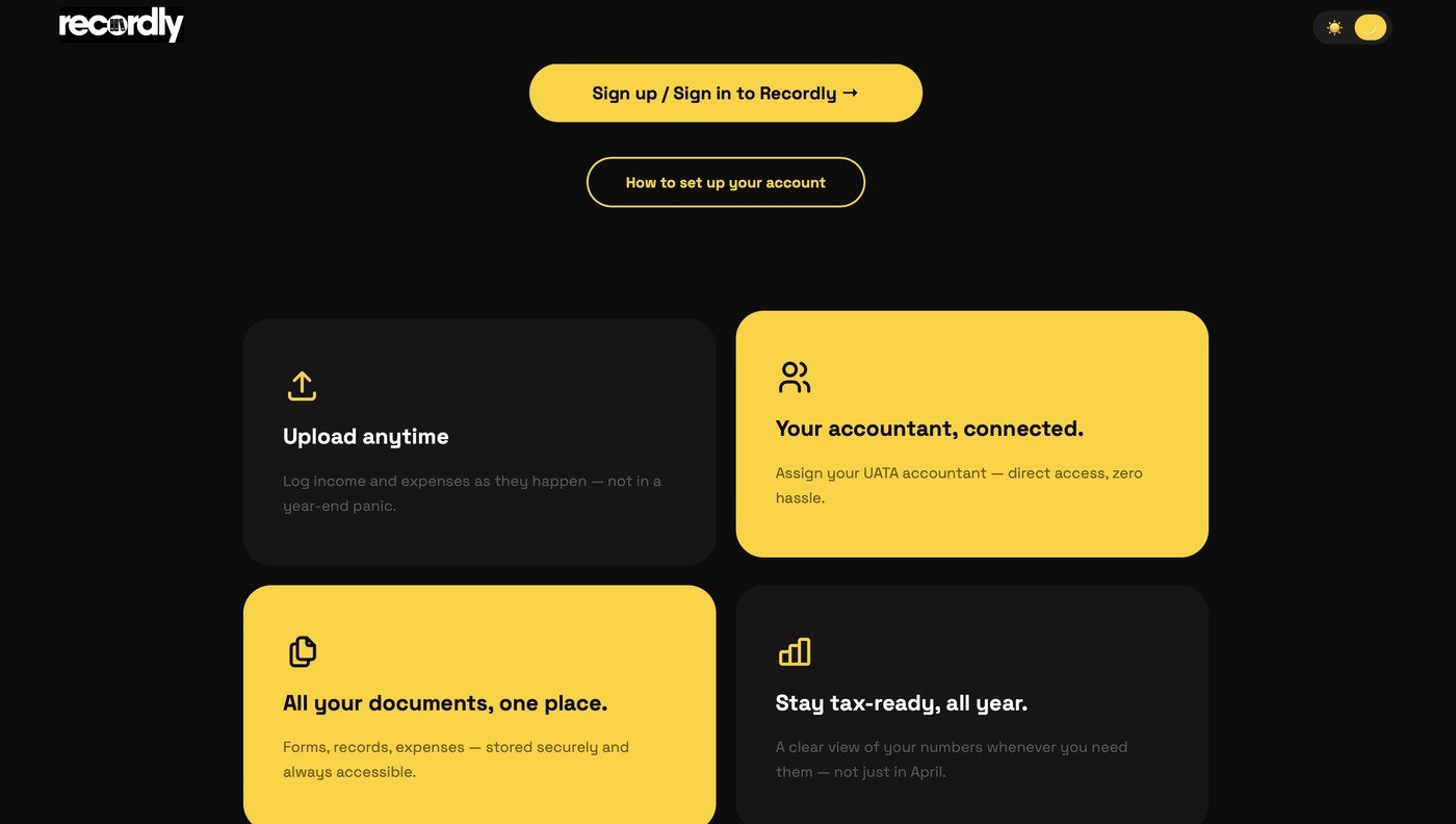 Recordly dark mode